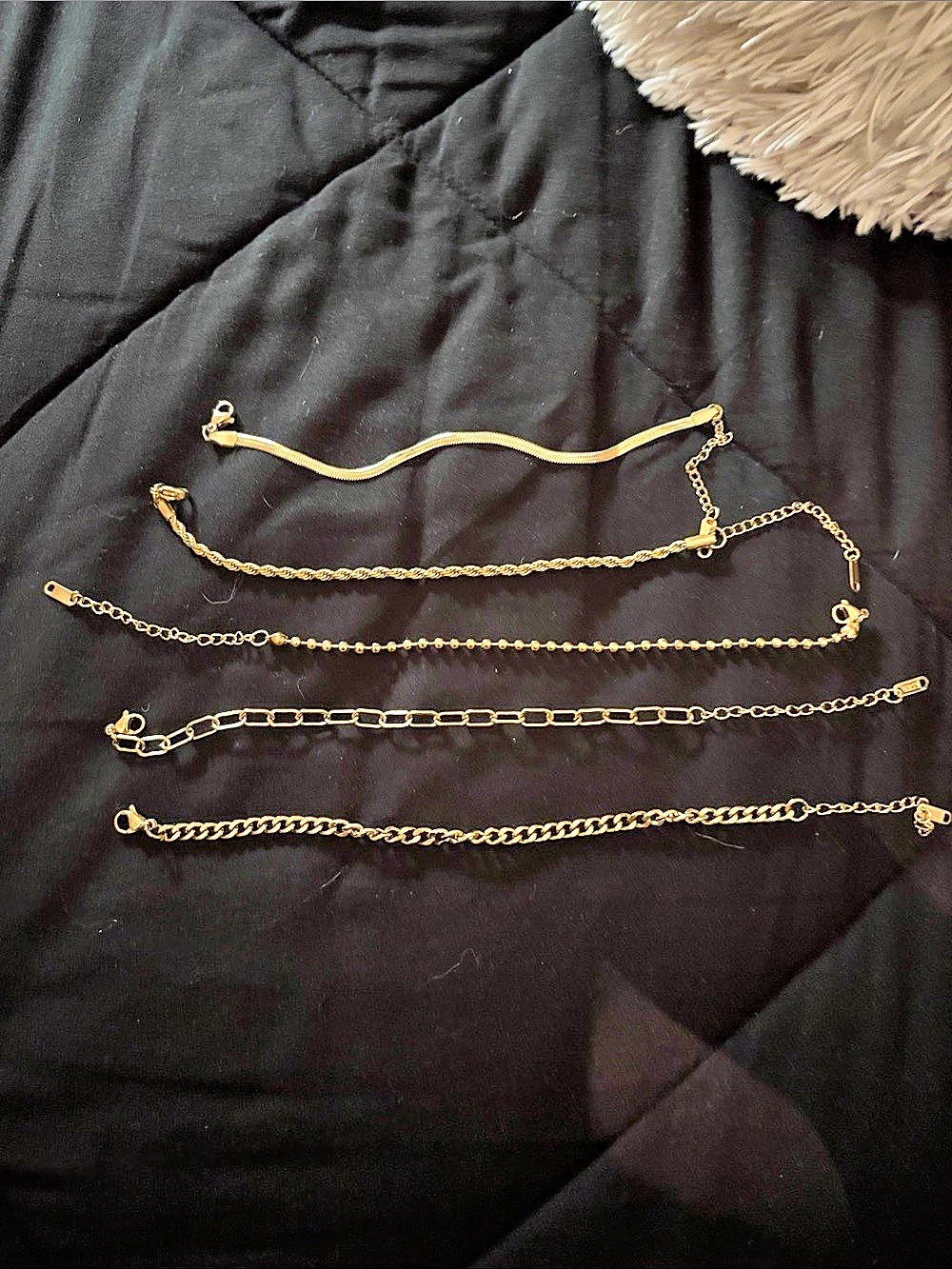 Gold-Tone Bracelet Set Like New